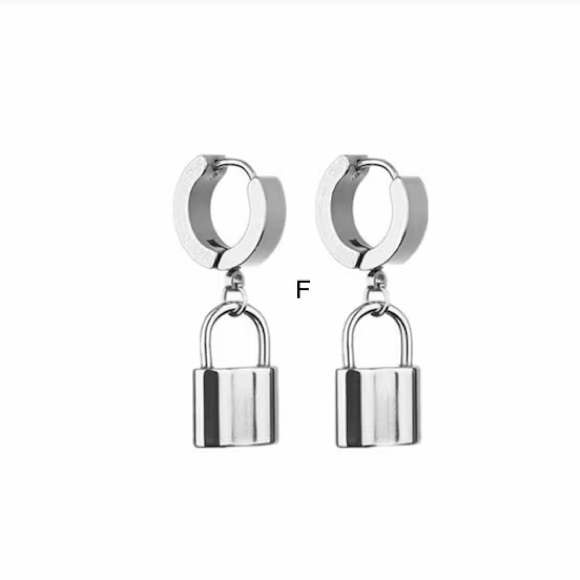 Punk Stainless Steel Mens Hoop Earrings Round Cross Gothic Hip Hop Ear Jewelry - Picture 6 of 9